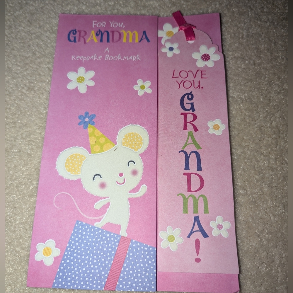 Grandma Birthday Card W/ Bookmark